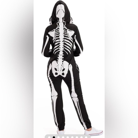 NWOT tipsy elves- unisex SKELETON COSTUME size medium - Picture 6 of 7